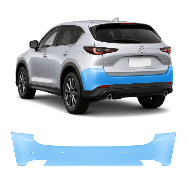Антигравийная защитная бронепленка по лекалам для Mazda CX-5 KF facelift 2022- задний бампер