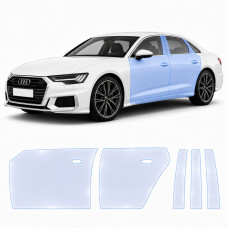 Антигравійна захисна бронеплівка за лекалами для Audi A8 D5 facelift 2022- зони дверей і стійки вікон