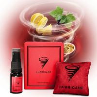 Ароматизатор автомобильный Hurricane RED Standart NEW (В комплекте Спрей 10 мл)