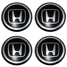 Наклейка на ковпак Honda 60 мм чорний 4 шт