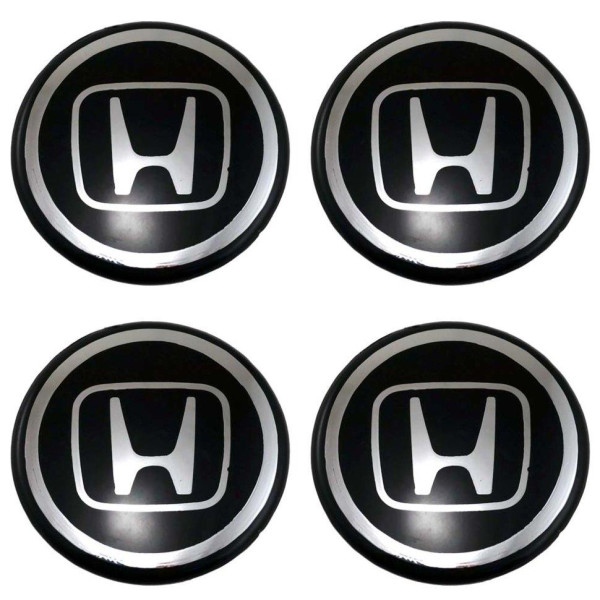 Наклейка на ковпак Honda 60 мм чорний 4 шт