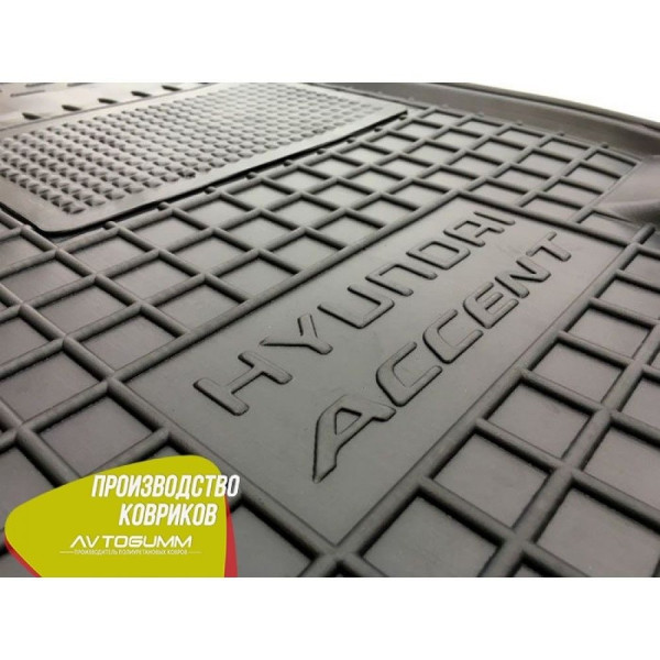 Водійський коврик в салон Hyundai Accent 2006-2010 (Avto-Gumm)
