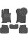 Коврики в салон для Honda Accord 8 (Япония) 2008-2012- Экокожа с подпятником Черные 5 шт (Rombus)