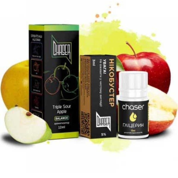 Рідина Chaser Самозаміс Black ULTRA 30ml Triple Sour Apple 