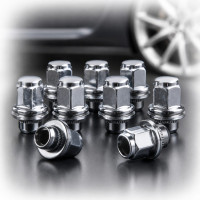 Гайки Колісні для Nissan 12 х 1,25 х 37,5 мм із шайбою ключ 21 хром 10 шт (F448)