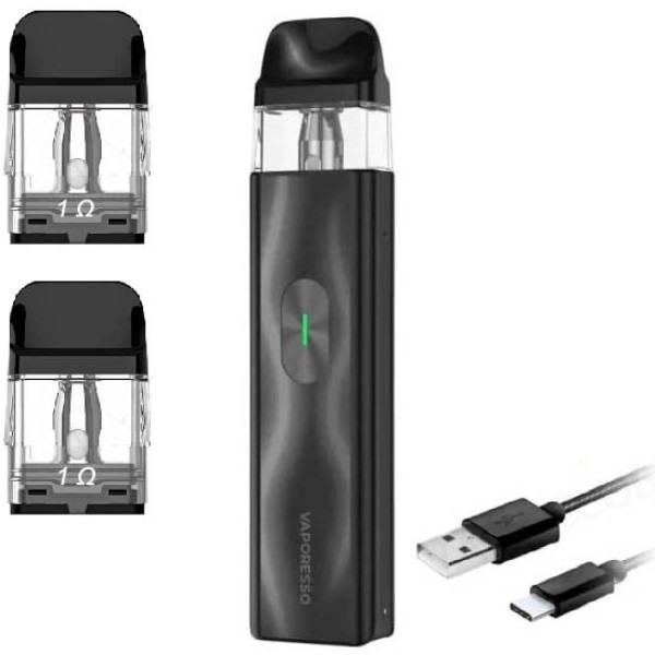 Багаторазовий Pod-Набір Vaporesso Xros 4 Mini 1000mAh 2 мл (Картриджів 1 ОМ 3 шт) Black Чорний