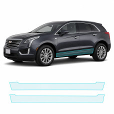 Антигравійна захисна бронеплівка за лекалами для Cadillac XT5 I 2016-2019 - нижня зона кузова пороги