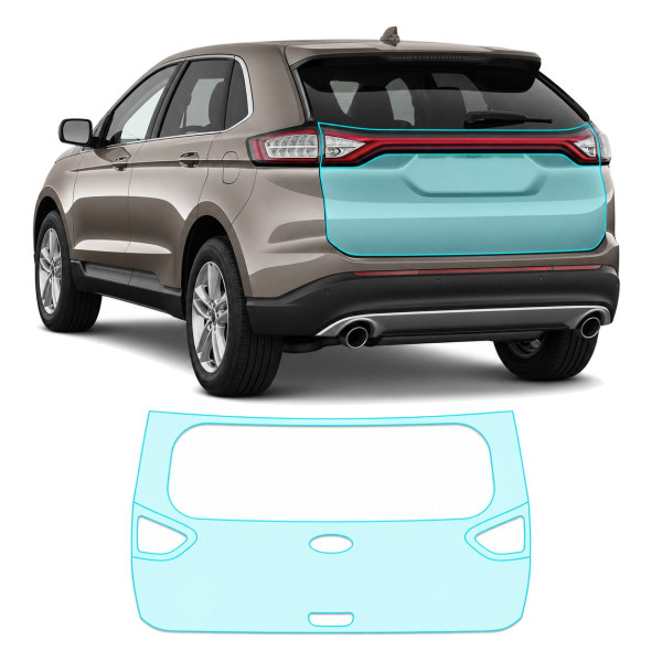 Антигравійна захисна бронеплівка за лекалами для Ford Edge (US) II 2015-2018 - зона кришки багажника