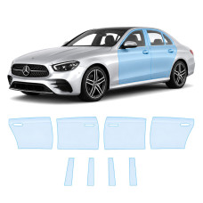 Антигравийная защитная бронепленка по лекалам для Mercedes-Benz E-Class W213 facelift 2020-2023 - зоны дверей и стойки окон