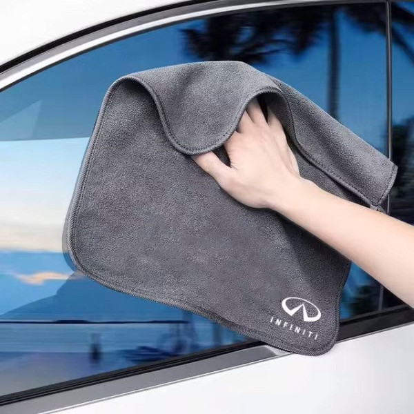 Флисовое полотенце для авто с логотипом Infinity 30х30 см