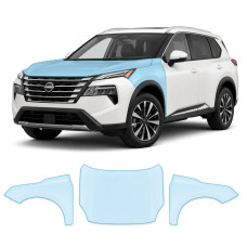 Антигравийная защитная бронепленка по лекалам для Nissan Rogue / X-Trail T33 facelift 2024- капот и передние крылья