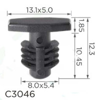 Клипса уплотнителя Hyundai, Kia (864381R000, 86438-1R000, 10664) (C3046)