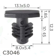 Клипса уплотнителя Hyundai, Kia (864381R000, 86438-1R000, 10664) (C3046)