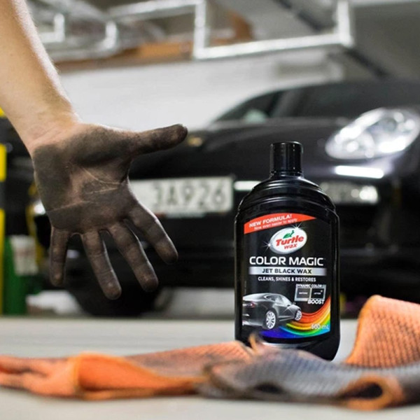Черный полироль с тефлоном для кузова Turtle Wax Color Magic PTFE 500 мл Черный (53968/51768)