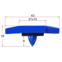 Кліпса кріплення молдингу HONDA (91528-SR4-003 91528SR4003 91528S01A01 91528-S01-A01 12113) C0622