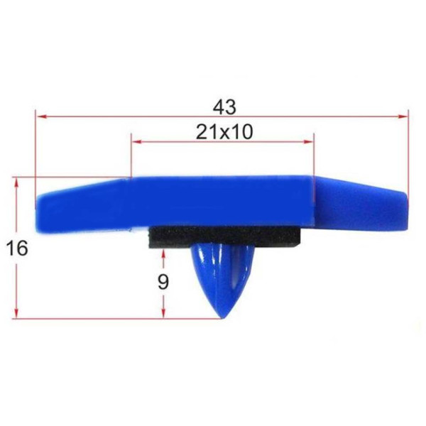 Кліпса кріплення молдингу HONDA (91528-SR4-003 91528SR4003 91528S01A01 91528-S01-A01 12113) C0622