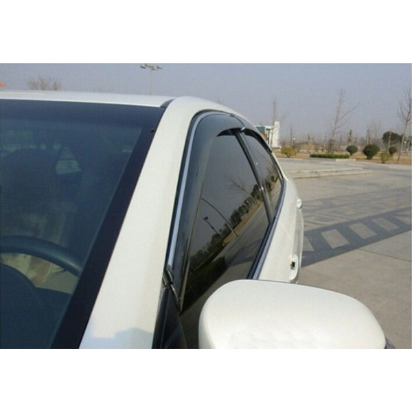 Дефлектори вікон вітровики для Toyota Camry V50 2011- (З Хромом ) (08611-33840)
