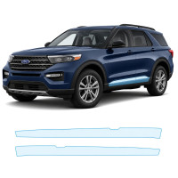 Антигравийная защитная бронепленка по лекалам для Ford Explorer (US) VI 2020-2023 - нижняя зона кузова пороги
