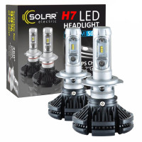LED лампы автомобильные Solar H7 12/24V 50W 6000K IP67 6000Lm радиатор 2 шт (8807)