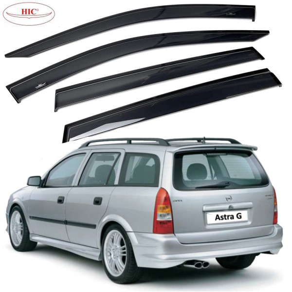 Дефлекторы окон ветровики HIC для Opel Astra G Combi 1998-2008 Oригинал (OP05-01)