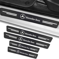 Захисна плівка накладка на пороги для Mercedes-Benz Чорний Карбон 4 шт