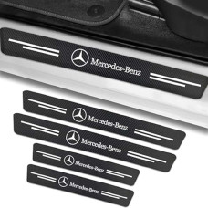 Захисна плівка накладка на пороги для Mercedes-Benz Чорний Карбон 4 шт