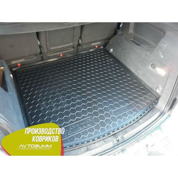 Автомобільний килимок в багажник Volkswagen Touran 2003- / Гумовий (Avto-Gumm)