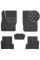 Коврики в салон Экокожа для Ford Focus II 2004-2010 Серые 5 шт (Rombus)