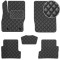 Коврики в салон Экокожа для Ford Focus II 2004-2010 Серые 5 шт (Rombus)