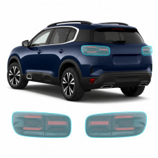 Антигравийная защитная бронепленка по лекалам для Citroen C5 Aircross I facelift 2022-2024 - задние фонари стопы