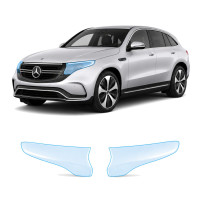 Антигравийная защитная бронепленка по лекалам для Mercedes-Benz EQC N293 2019-2023 - оптика (фары и ПТФ)
