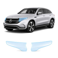 Антигравийная защитная бронепленка по лекалам для Mercedes-Benz EQC N293 2019-2023 - оптика (фары и ПТФ)