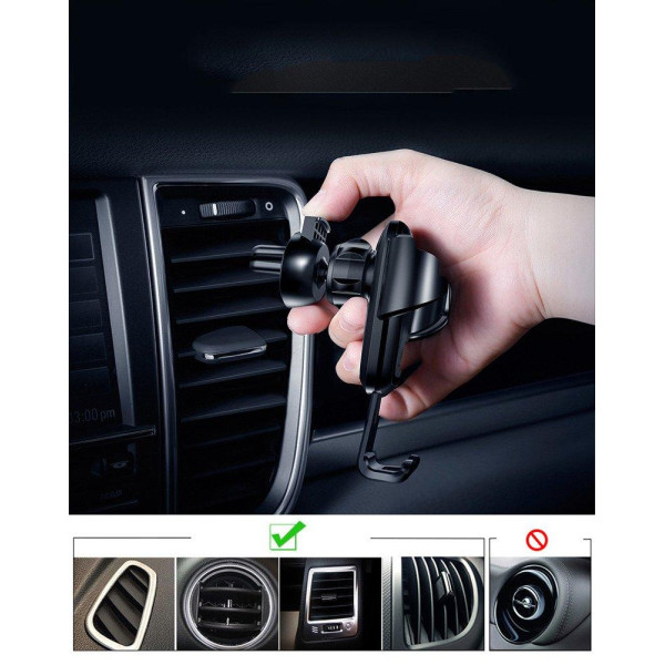 Автотримач для телефону магнітний BASEUS Gravity Car Mount,захоплення під вагою Чорний