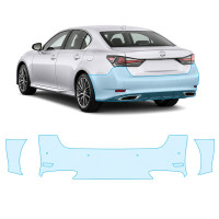 Антигравийная защитная бронепленка по лекалам для Lexus GS L10 facelift 2015-2020 - задний бампер