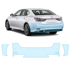 Антигравийная защитная бронепленка по лекалам для Lexus GS L10 facelift 2015-2020 - задний бампер