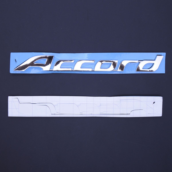 Эмблема надпись Accord 220 x 21 мм Цельная надпись / скотч 3M