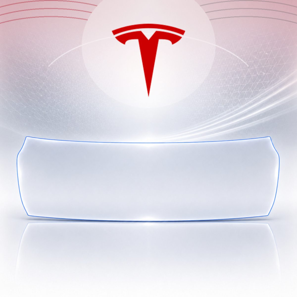 Антигравийная защитная бронепленка по лекалам для Tesla Model 3 I 2017-2023 - зона крышки багажника