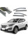 Дефлектори вікон вітровики Benke для Hyundai Santa Fe 2013-2020 Хром Молдинг Із Нержавіючої Сталі 3D