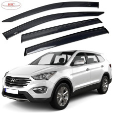 Дефлектори вікон вітровики HIC для Hyundai Santa Fe 2012-2018 Оригінал (HY38)
