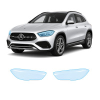 Антигравийная защитная бронепленка по лекалам для Mercedes-Benz GLA H247 2020-2023 - оптика (фары и ПТФ)