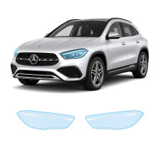 Антигравийная защитная бронепленка по лекалам для Mercedes-Benz GLA H247 2020-2023 - оптика (фары и ПТФ)