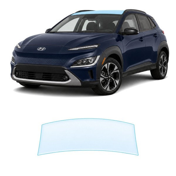 Антигравийная защитная бронепленка по лекалам для Hyundai Kona OS facelift 2021-2023 - зона крыши