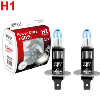Автолампа галогенна Brevia Power Ultra +60% H1 12V 55W 2 шт (12010PUS)