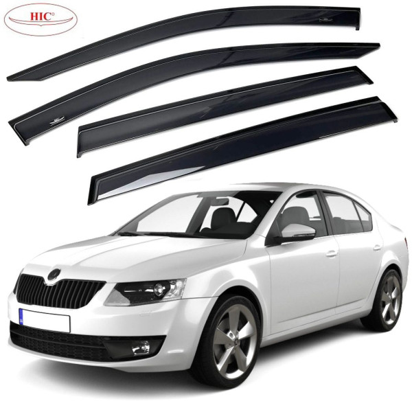 Дефлектори вікон вітровики HIC для Skoda A7 2014- Liftback Оригінал (SK10)