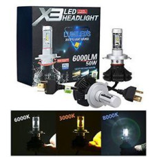 LED лампи автомобільні Philips ZES H11 / H8 радіатор 6000Lm LumiLeds X3 / 50W / 6000K плівки в к-ті / IP67 /