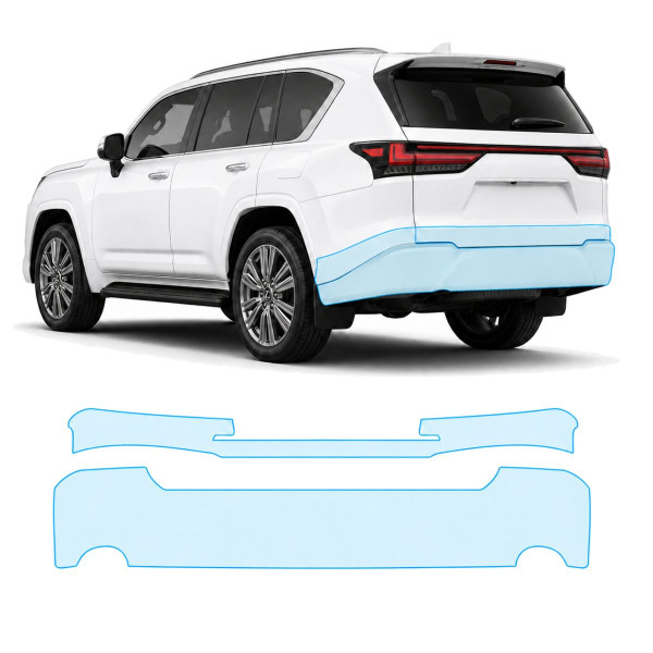 Антигравійна захисна бронеплівка за лекалами для Lexus LX J300 2021- задній бампер