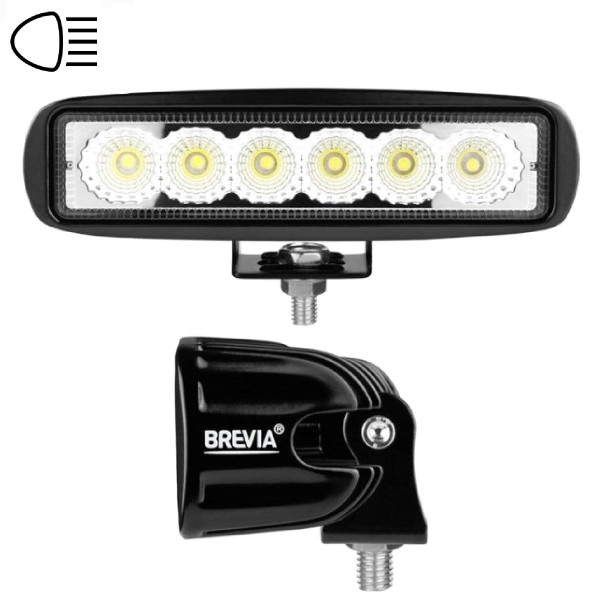 LED фара Brevia Sport 10-30V 18W 1320 Lm Дальний свет Алюминиевый корпус (10611SX1)