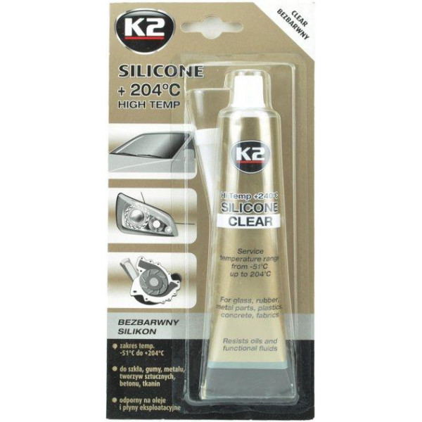 Герметик силіконовий K2 Silicone Clear 85 г Прозорий Оригінал (B255) (K20345)