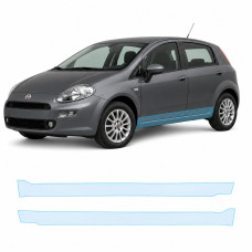 Антигравійна захисна бронеплівка за лекалами для Fiat Punto (Grande Punto/Punto Evo) III 2005-2018 - нижня зона кузова пороги