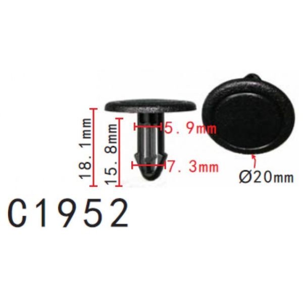 Кліпса для обшивки салону Honda, Acura  (91501SNA003, 91501-SNA-003, 10890) (C1952)